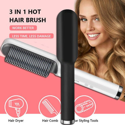 ✨Last Day Special Price $29.99!!💥Negative Ion Hair Straightener Styling Comb💇‍♀