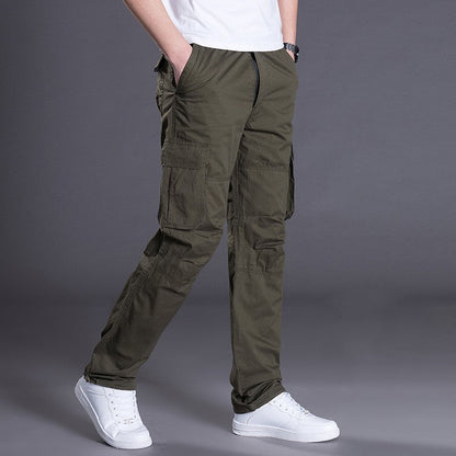 Loose Fit Men's Outdoor Cargo Pants with Large Pockets