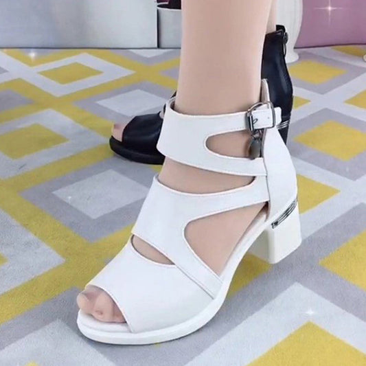 Women's Stylish Open-Toe Strappy Heeled Sandals