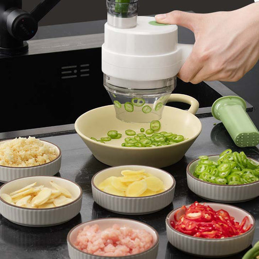 Multifunctional Handheld Electric Vegetable Cutter Set