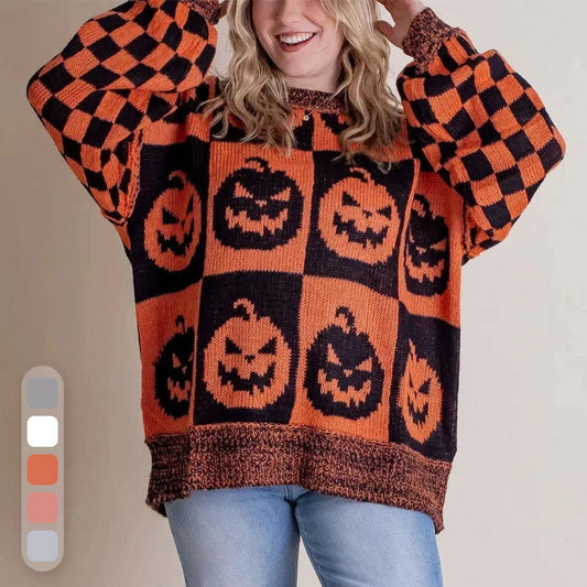 Halloween Checkered Sweater