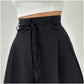 Women’s Solid Color High-Waist Straight-Leg Pants