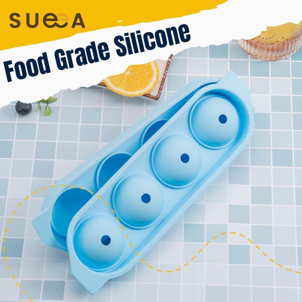 Sueea Silicone 4-Ball Ice Ball Maker Mold Ice Cube Mold-1