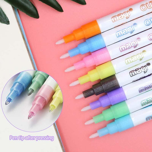 Outline Marker Set (8 Pens Per Set)