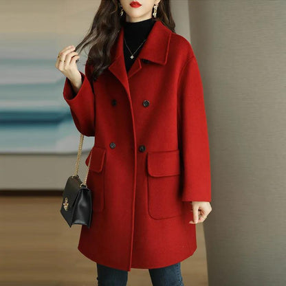 Women’s High-end Elegant Mid-length Woolen Coat