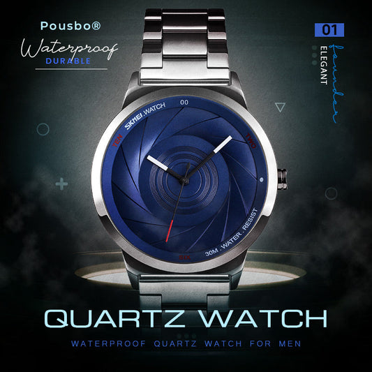 Pousbo® Fashion Waterproof Quartz Watch for Men