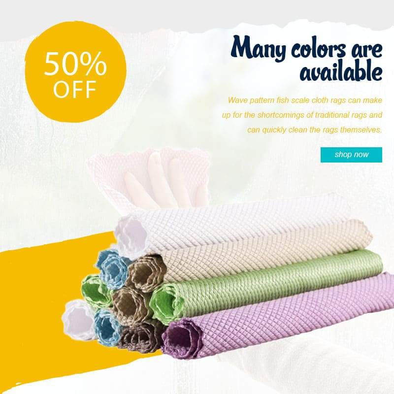 Wave Pattern Fish Scale Cloth Rag（50% OFF）-6