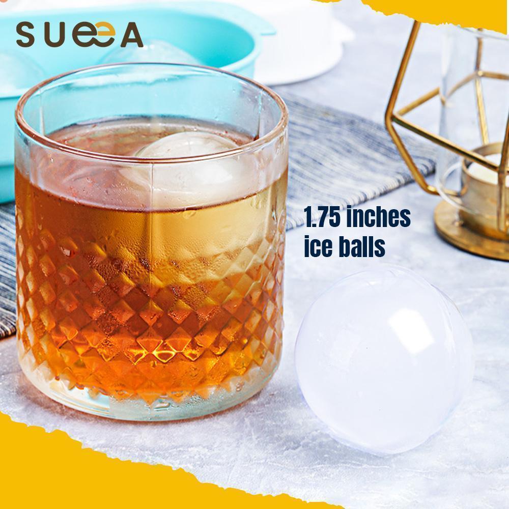 Sueea Silicone 4-Ball Ice Ball Maker Mold Ice Cube Mold-2