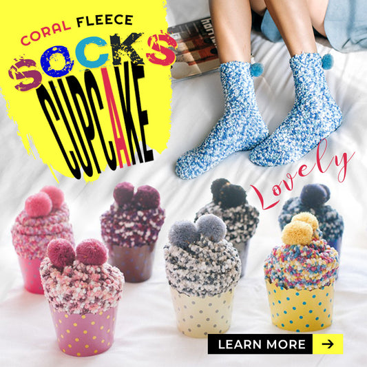 EARLY CHRISTMAS SALE - 49% OFF - Cute Cake Winter Fuzzy Slipper Socks