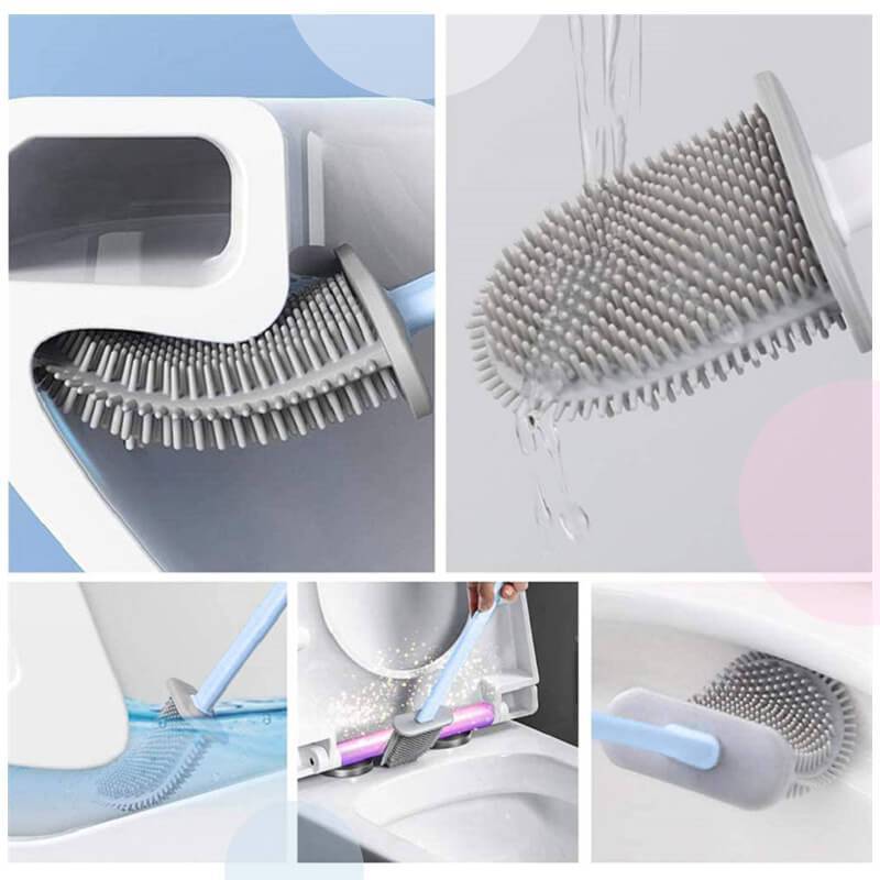 Bathroom Toilet Cleaning Brush And Holder Set-2