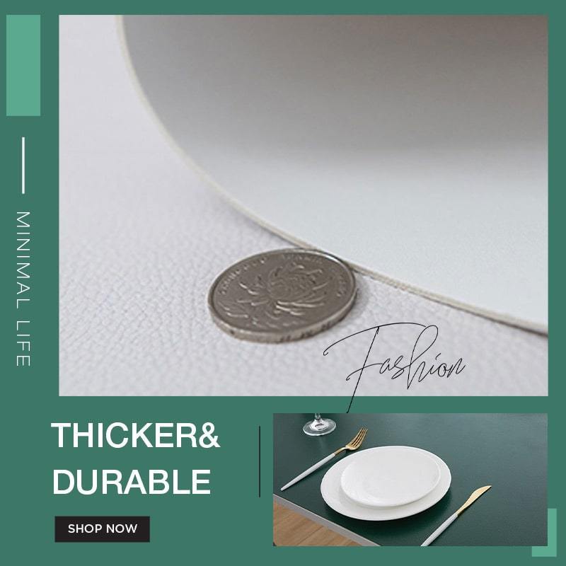 Simple Style Leather Table Mat-2