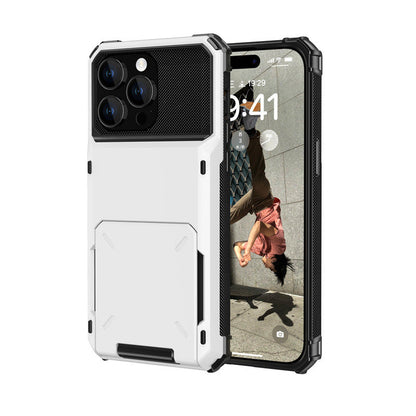 🔥Flip Cover Shockproof Case with Built-In Card Slot